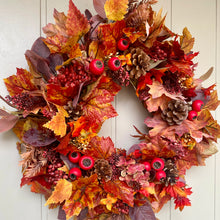 Load image into Gallery viewer, Autumn Leaves & Berries Wreath