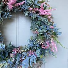 Load image into Gallery viewer, Eucalyptus & Pink Lavender Wreath
