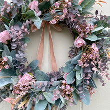 Load image into Gallery viewer, Lambs Ear, Eucalyptus Wreath & Rose Wreath - Field & Rose