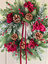 Load image into Gallery viewer, Mini Christmas Hydrangea Wreath