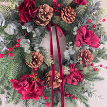 Load image into Gallery viewer, Mini Christmas Hydrangea Wreath