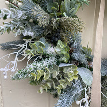 Load image into Gallery viewer, Christmas Frosted Foliage Wreath - Field & Rose