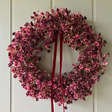 Load image into Gallery viewer, Mini Ruby Gypsophila Wreath - Field & Rose