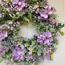 Load image into Gallery viewer, Wild Purple Hydrangea Wreath - Field & Rose