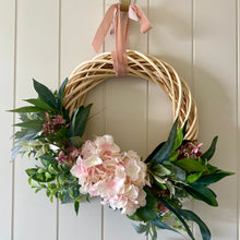 Load image into Gallery viewer, Pink Hydrangea Wreath