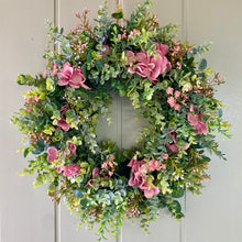 Load image into Gallery viewer, Blush Pink Hydrangea Wreath