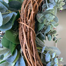 Load image into Gallery viewer, Lambs Ear & Wildflower Wreath - Large