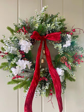 Load image into Gallery viewer, Winter Blossom & Bells Wreath