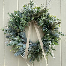 Load image into Gallery viewer, Christmas Frosted Foliage Wreath - Field & Rose