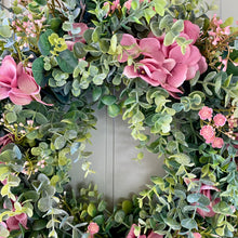 Load image into Gallery viewer, Blush Pink Hydrangea Wreath