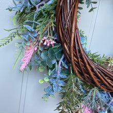 Load image into Gallery viewer, Eucalyptus & Pink Lavender Wreath