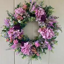 Load image into Gallery viewer, Wild Purple Hydrangea Wreath - Field & Rose