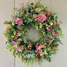 Load image into Gallery viewer, Blush Pink Hydrangea Wreath