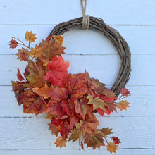 Load image into Gallery viewer, Autumn Leaves Half Wreath - Medium - Field & Rose