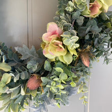 Load image into Gallery viewer, Hydrangea & Wildflowers Wreath