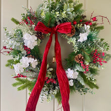 Load image into Gallery viewer, Winter Blossom & Bells Wreath