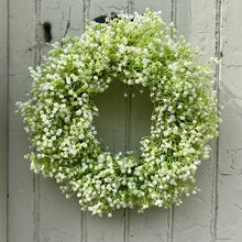 Load image into Gallery viewer, White & Green Wildflower Wreath - Field & Rose