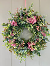 Load image into Gallery viewer, Blush Pink Hydrangea Wreath
