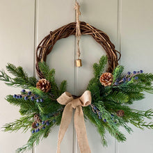 Load image into Gallery viewer, Rustic Christmas Bell Wreath