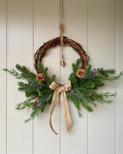 Load image into Gallery viewer, Rustic Christmas Bell Wreath