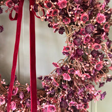 Load image into Gallery viewer, Mini Ruby Gypsophila Wreath - Field & Rose