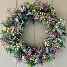 Load image into Gallery viewer, Lambs Ear & Wildflower Wreath - Large