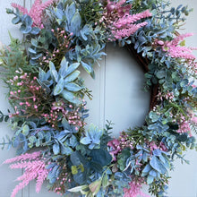 Load image into Gallery viewer, Eucalyptus & Pink Lavender Wreath
