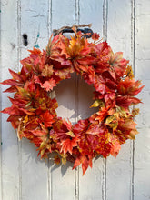 Load image into Gallery viewer, Autumn Maple Leaves Wreath - Medium - Field & Rose