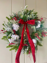 Load image into Gallery viewer, Winter Blossom & Bells Wreath