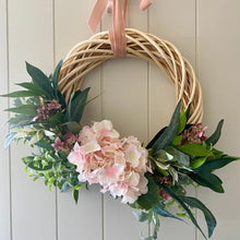 Load image into Gallery viewer, Pink Hydrangea Wreath