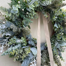Load image into Gallery viewer, Christmas Frosted Foliage Wreath - Field & Rose