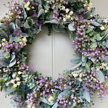 Load image into Gallery viewer, Lambs Ear & Wildflower Wreath - Large