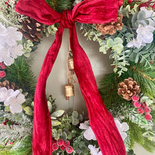 Load image into Gallery viewer, Winter Blossom & Bells Wreath