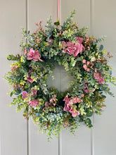 Load image into Gallery viewer, Blush Pink Hydrangea Wreath