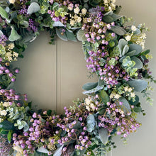 Load image into Gallery viewer, Lambs Ear & Wildflower Wreath - Large