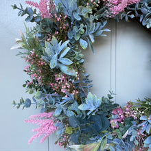 Load image into Gallery viewer, Eucalyptus & Pink Lavender Wreath