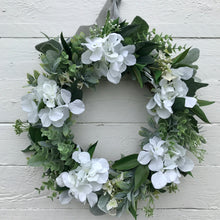 Load image into Gallery viewer, Hydrangea & Eucalyptus Wreath - Medium - Field & Rose