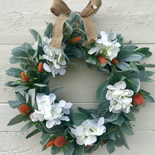Load image into Gallery viewer, Lambs ear and hydrangea wreath