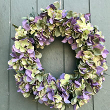 Load image into Gallery viewer, Purple & Green Hydrangea Wreath - Medium - Field & Rose