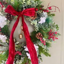 Load image into Gallery viewer, Winter Blossom &amp; Bells Wreath
