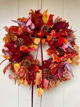 Load image into Gallery viewer, Velvet Pumpkins &amp; Berries Wreath - Field &amp; Rose
