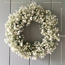 Load image into Gallery viewer, White Gypsophila Wreath - Field &amp; Rose
