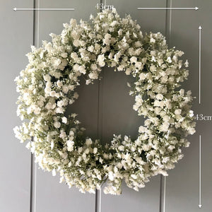 White Gypsophila Wreath - Field & Rose