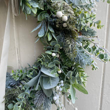 Load image into Gallery viewer, Christmas Frosted Foliage Wreath - Field &amp; Rose
