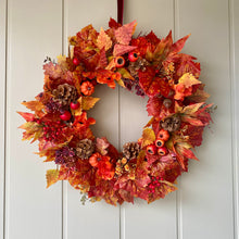 Load image into Gallery viewer, Autumn Leaves &amp; Berries Wreath
