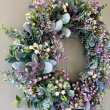 Load image into Gallery viewer, Lambs Ear &amp; Wildflower Wreath - Large
