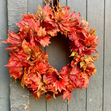 Load image into Gallery viewer, Autumn Maple Leaves Wreath - Medium - Field &amp; Rose
