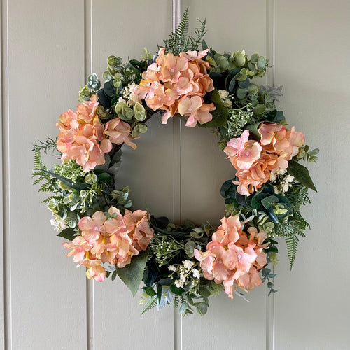 Vintage Hydrangea & Eucalyptus Wreath - Field & Rose