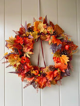 Load image into Gallery viewer, Autumn Maple Leaves Wreath - Large - Field &amp; Rose
