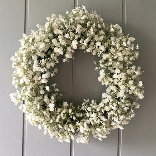 White Gypsophila Wreath - Field & Rose